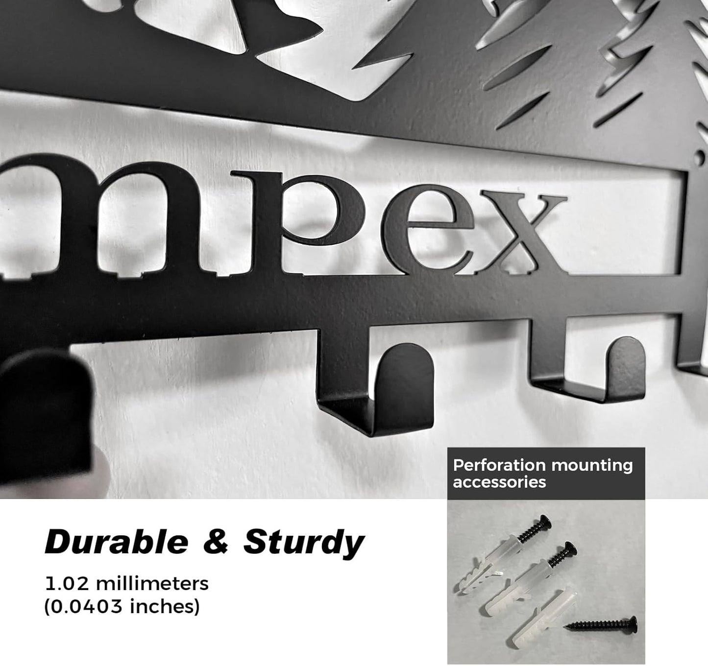 NIWAHO Personalized Family Name Metal Wall Sign with Hooks – Tree Key Rack Holder Wall Mount Customized Name for Entryway, Mudroom, Kitchen, or Cabin Decor