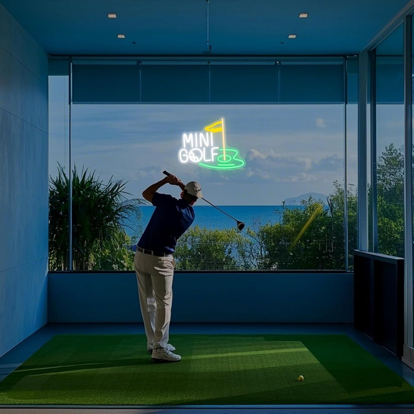 Mini Golf Neon Sign, Golf Neon Signs For Wall Decor, Sports Led Light Up Signs for Bar Golf Club Home Party Decorations Gifts