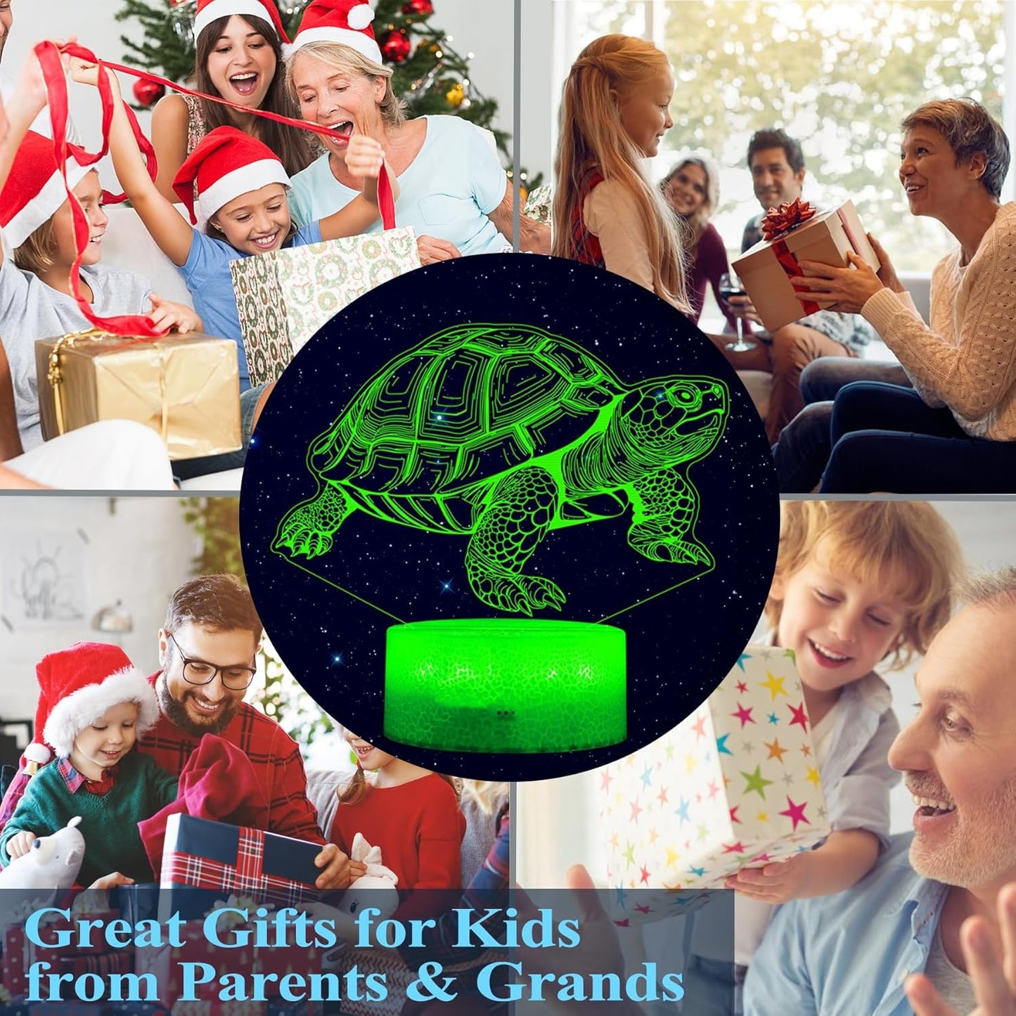 Tortoise Gifts for Men, Turtle Night Light with Remote Control, 16 Colors Changing, Timer, RGB Flashing Mode and Dimmable, Tortoise Gifts Stuff for Men Christmas Decor