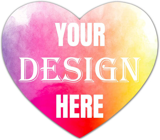 100-500 Custom Stickers Personalized Labels, Customized Stickers with Any Image Logo and Text. Custom Stickers for Business LogoThank You Labels,etc. (Heart, 1.5 Inch)