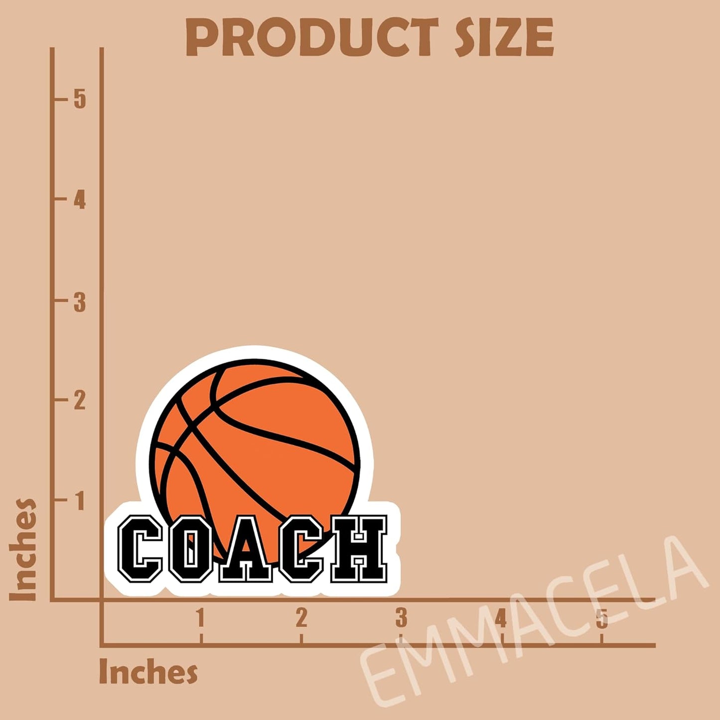 (3PCS) Coach Basketball Stickers – Waterproof Vinyl Decals for Coach, Player, Team – Sports Stickers for Tumblers, Laptops, Water Bottles,Basketball Gift Size 3 x 2.5 Inch