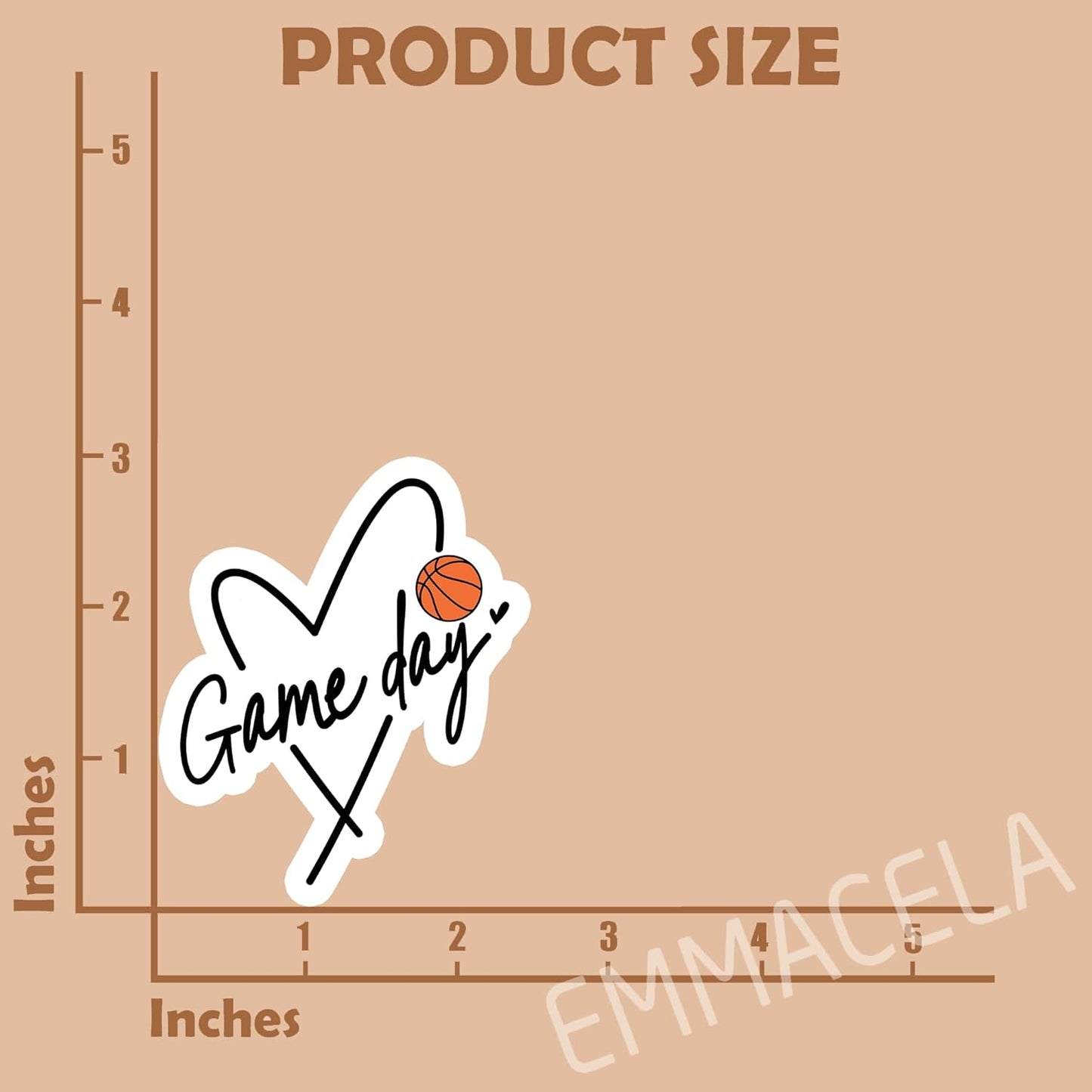 (3PCS) Basketball Stickers, Game Day Basketball Vinyl Decals for Girls Moms Players Teams Coaches, Waterproof Sticker for Tumblers, Water Bottles, Laptops - 3 x 2.5 Inch