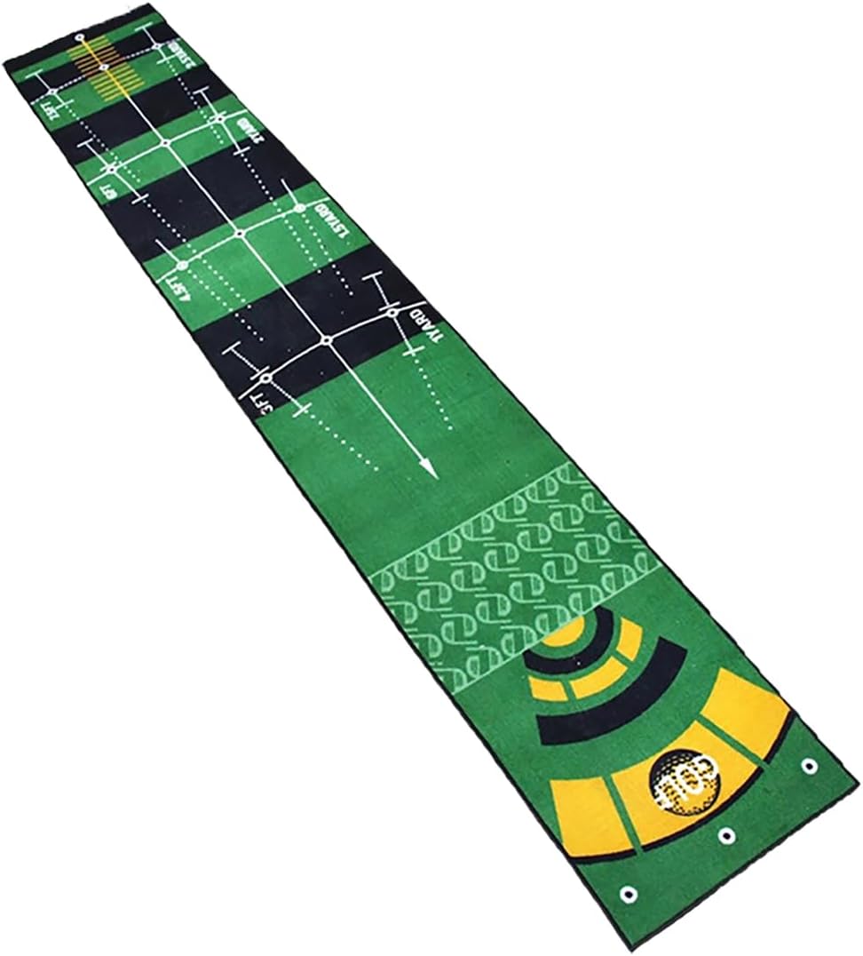 1 Piece Golf Putting Practice mat, Size is 19.69 inches x 116 inches, Portable Washable Non-Slip Folding Putting mat, Suitable for Home, Office, Outdoor use, Party Team Building Activities.