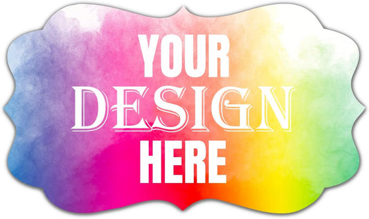 100-500 Custom Stickers Personalized Labels, Customized Stickers with Any Image Logo and Text. Custom Stickers for Business LogoThank You Labels,etc. (Fancy Frame,3X2 Inch)