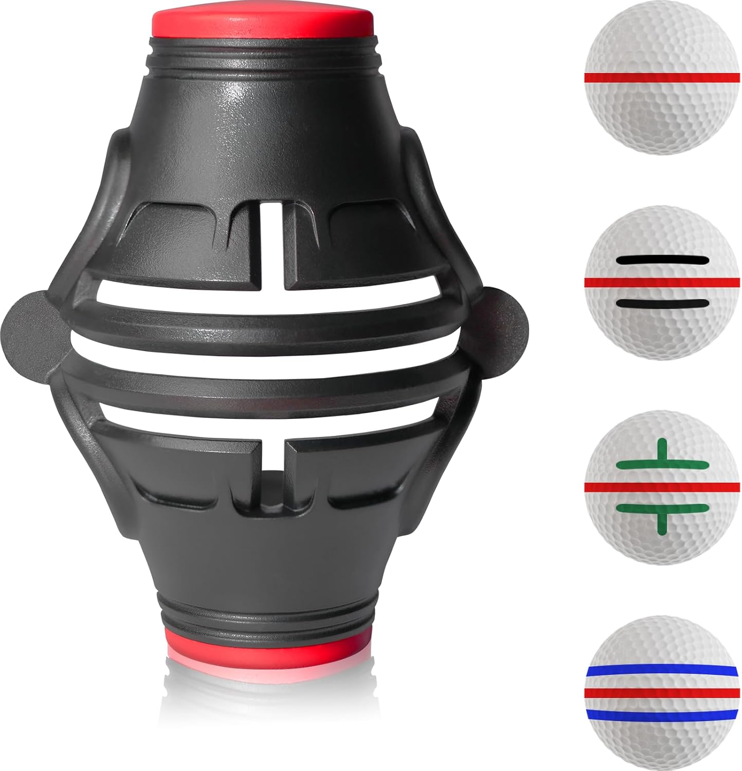 1 Pack 360° Triple Line Golf Ball Marker，Golf Ball Line Marker Tool，Golf Ball Marker Stencil，Alignment Ball Marker，Golf Accessories