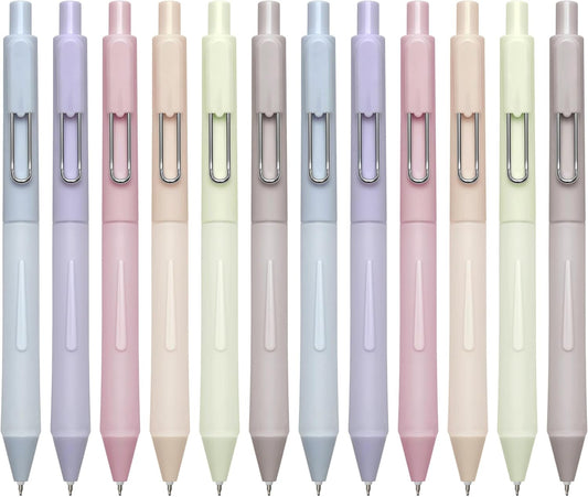 0.5mm Gel Pens Black Ink Pen Gel Retractable Cute Pens for Smooth Writing School Office Supplies (12-count)