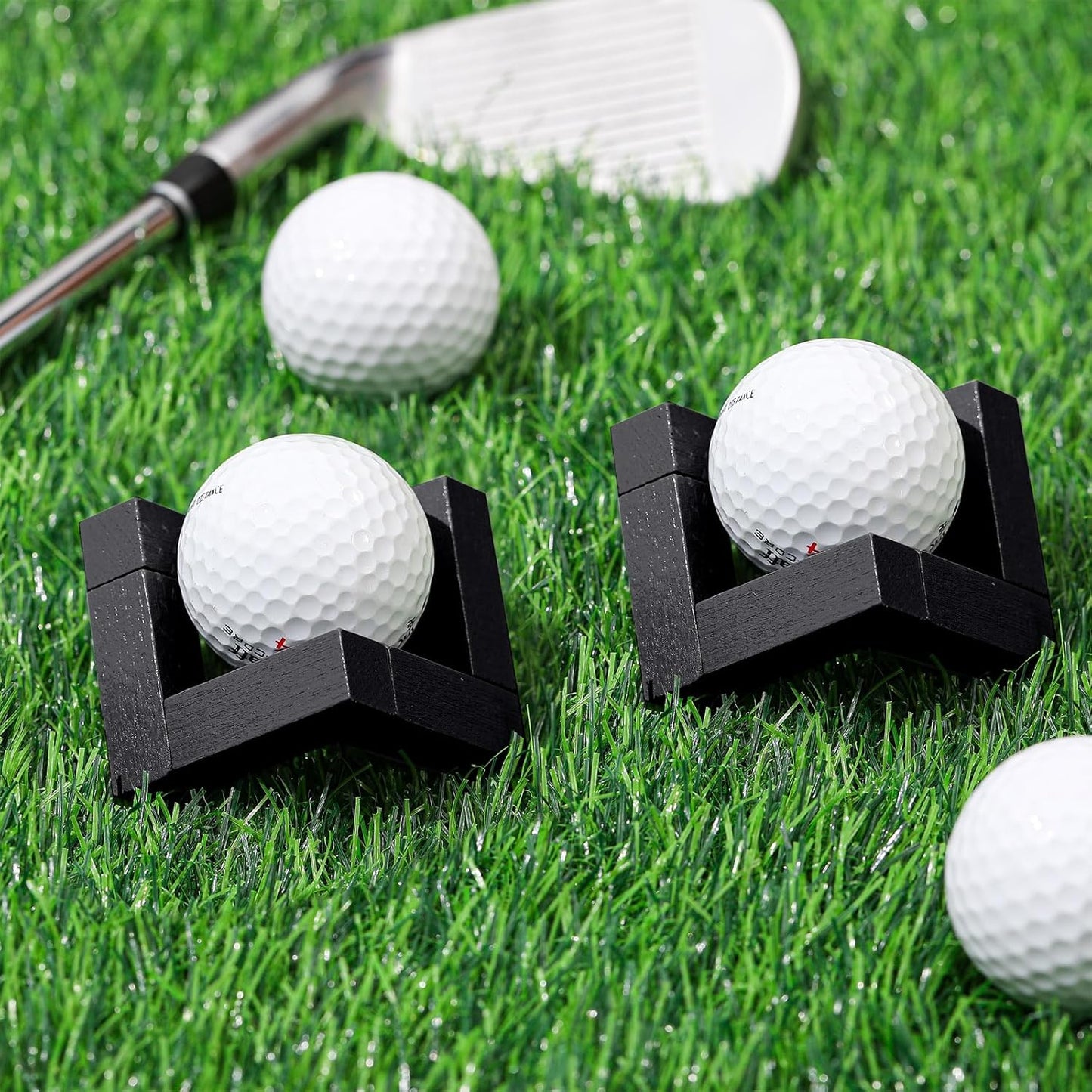 1 Pack Golf Ball Display Stand 1.97 Inch Wooden Golfballs Display Case Black Baseball Rack Holder for Souvenir Collections Tabletop Decor Men Golf Enthusiasts