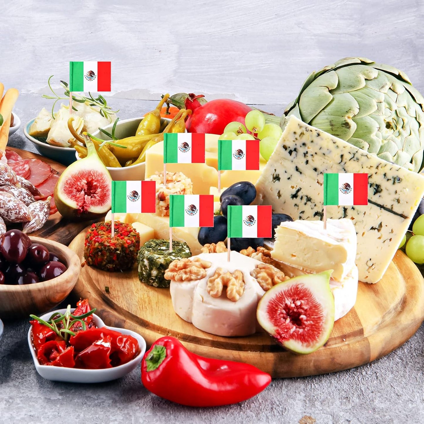 1000 Pcs Mexico Toothpick Flags, Mexican Flag Toothpicks, Cupcake Mexico Toppers, mini Stick Decorations Food Picks for National Day Party Birthday Cocktail Ice Cream Cake